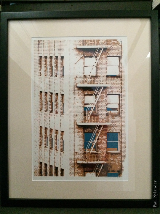 A screen printed rendition of the Fire Escape